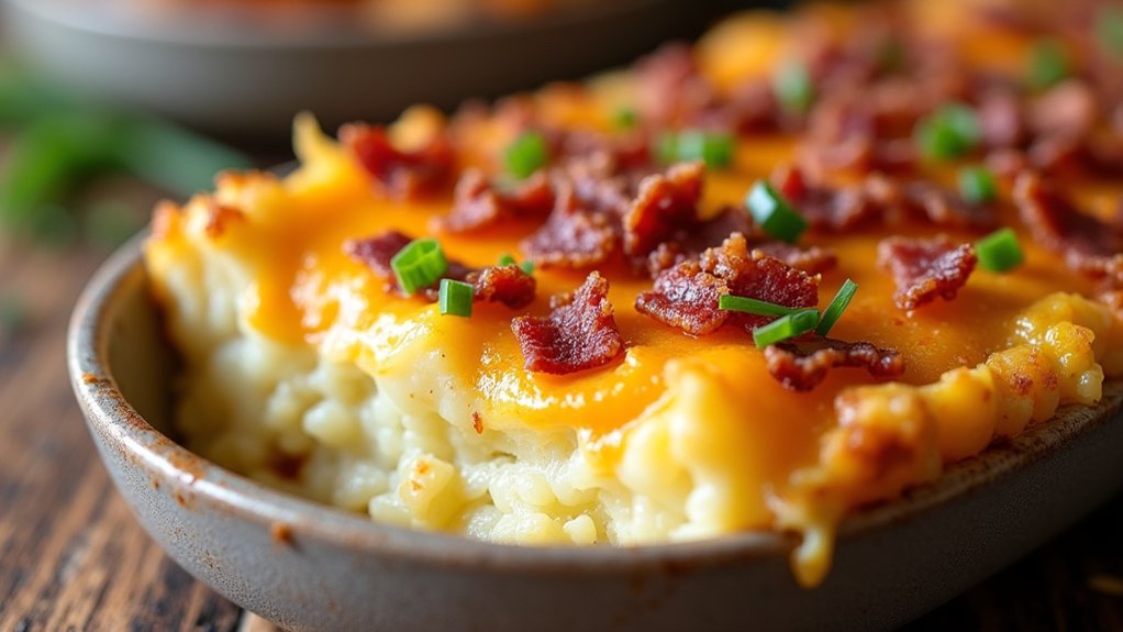 bacon crumbles enhance casserole