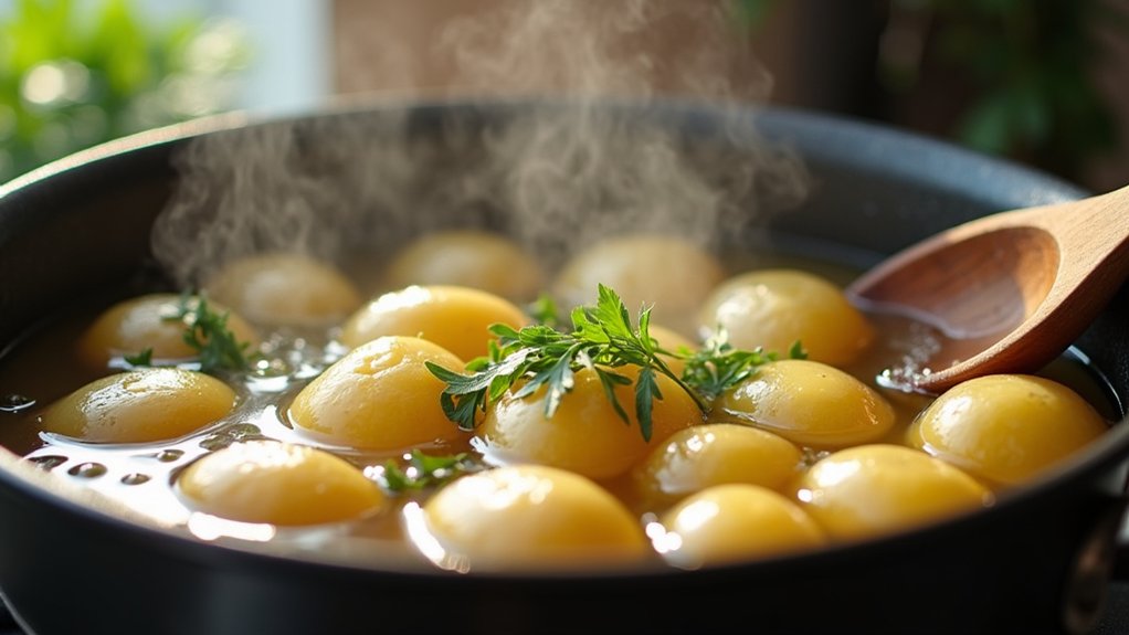 boil potatoes until tender
