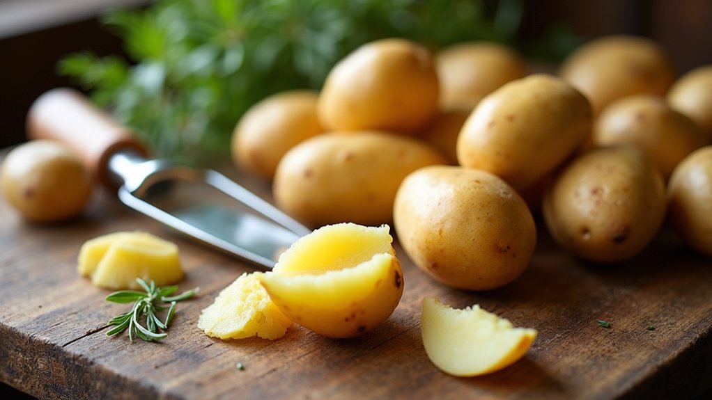carefully peel yukon golds