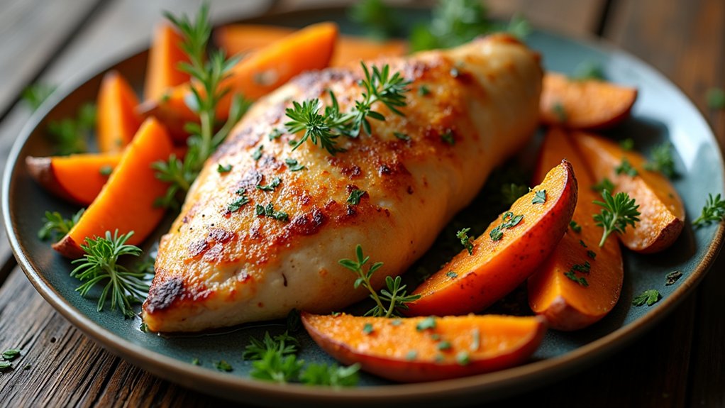 chicken and sweet potatoes