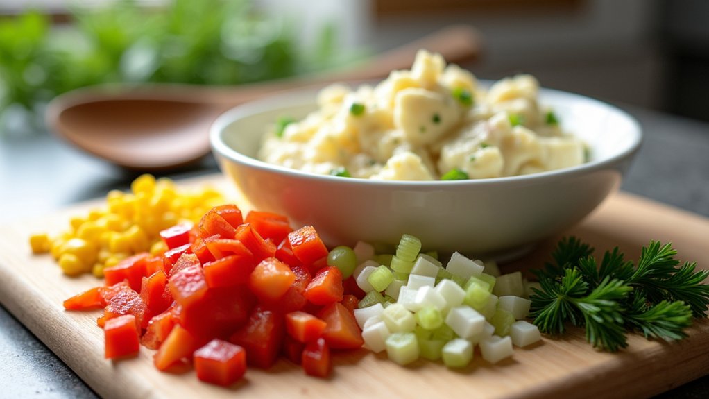 chopped vegetables enhance salad