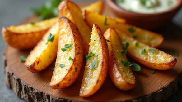 crispy baked potato wedges