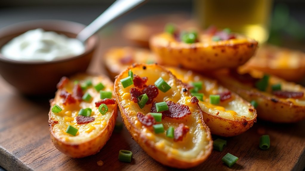 crispy potato skin preparation