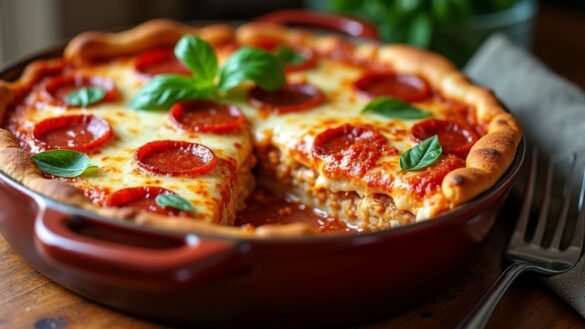 delicious pizza casserole recipe