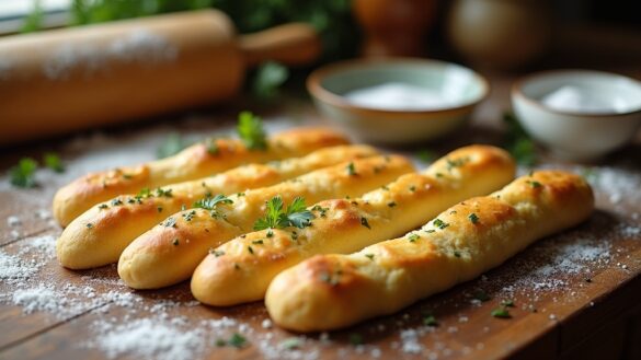 homemade crispy breadsticks recipe
