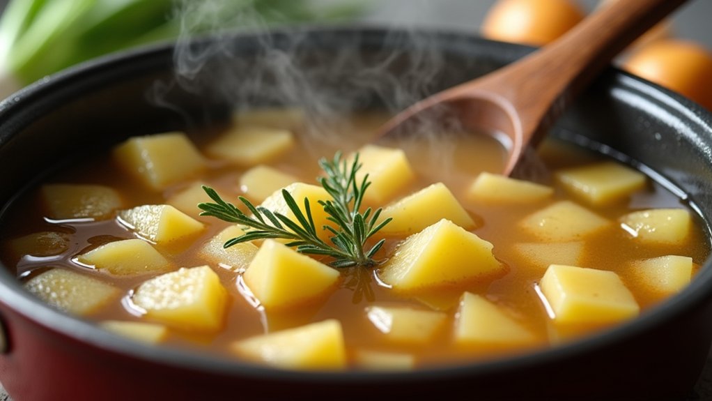 potatoes and flavorful stock