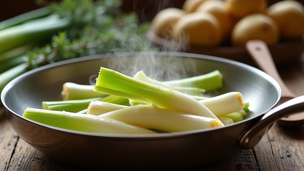 saut leeks until tender