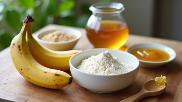 simple three ingredient banana bread