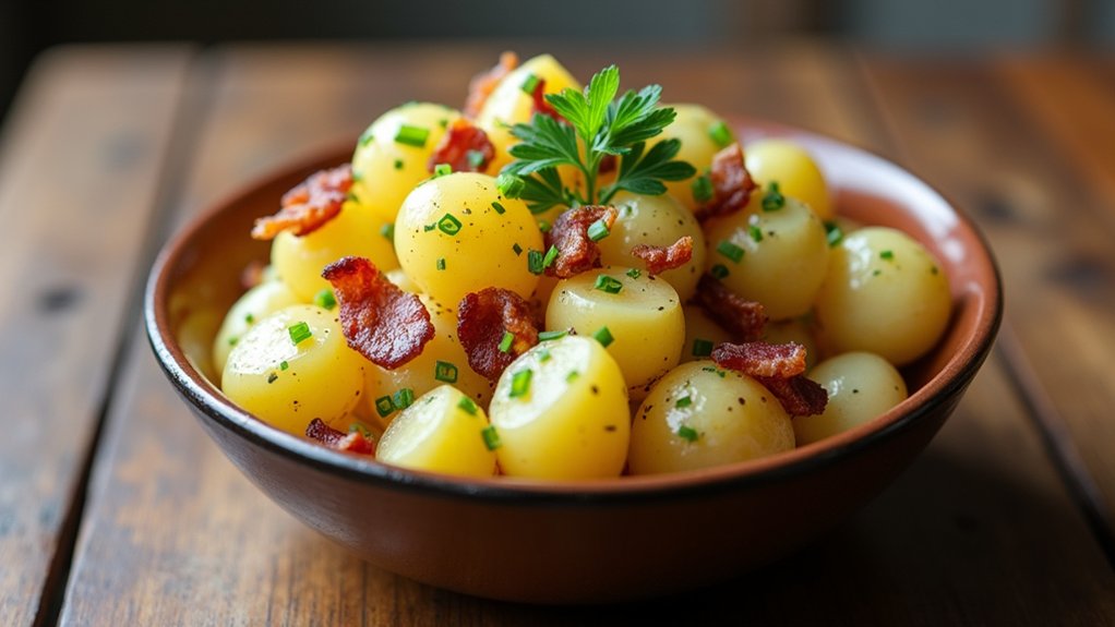tangy warm potato salad