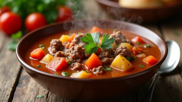delicious hamburger soup recipe