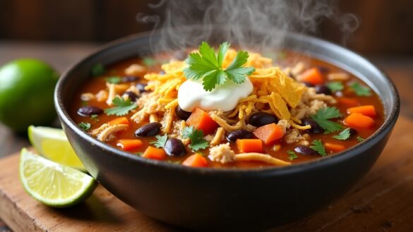 hearty chicken taco soup