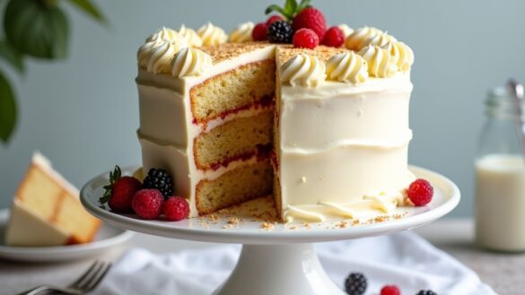 delicious homemade vanilla cake