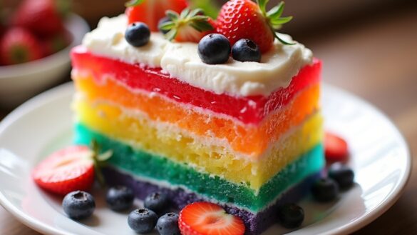 jello infused cake dessert