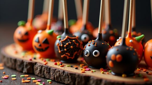 spooky halloween themed cake pops
