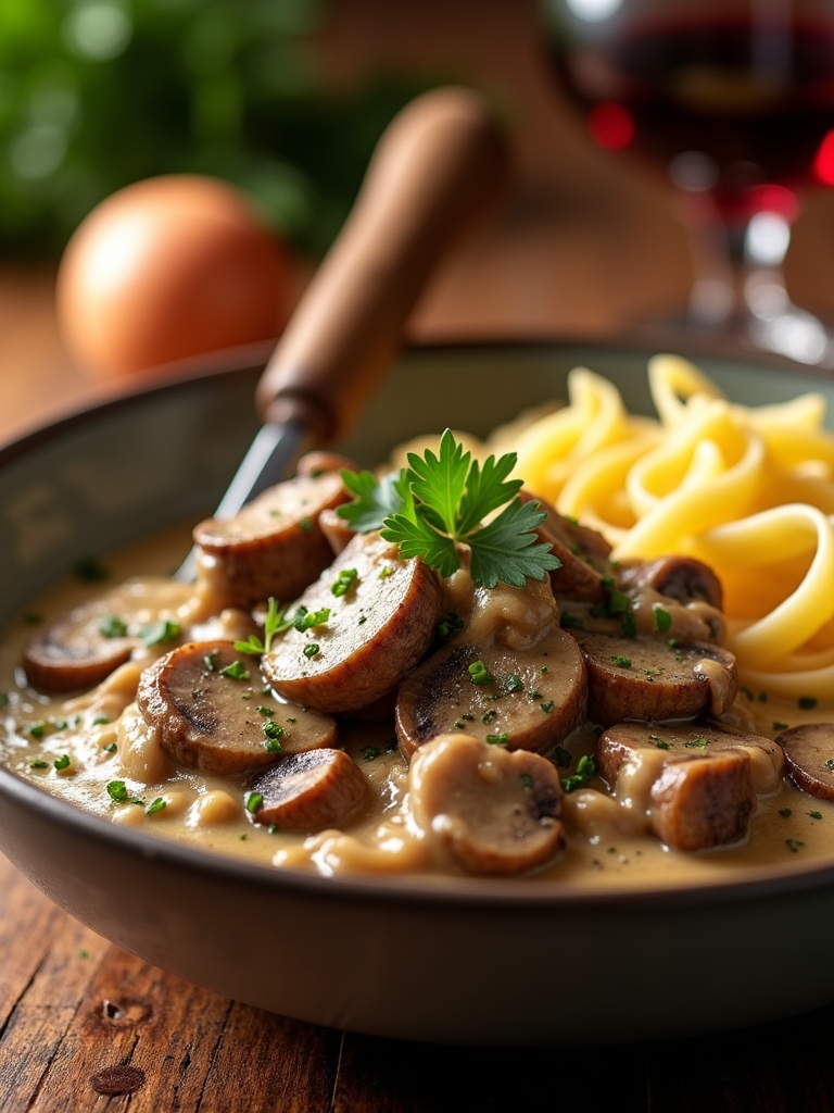 comforting beef stroganoff recipe