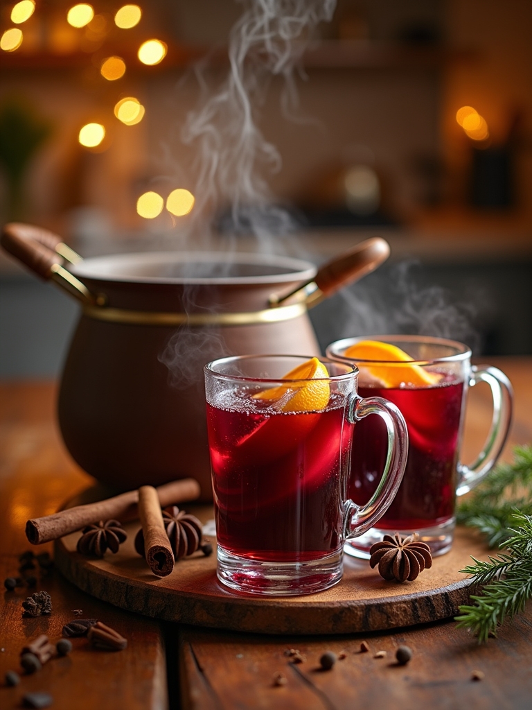 cozy holiday mulled wine