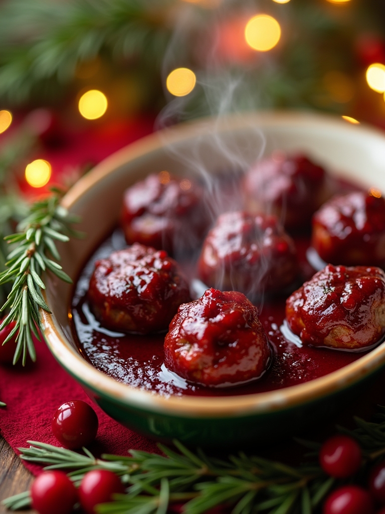 cranberry glazed holiday meatballs