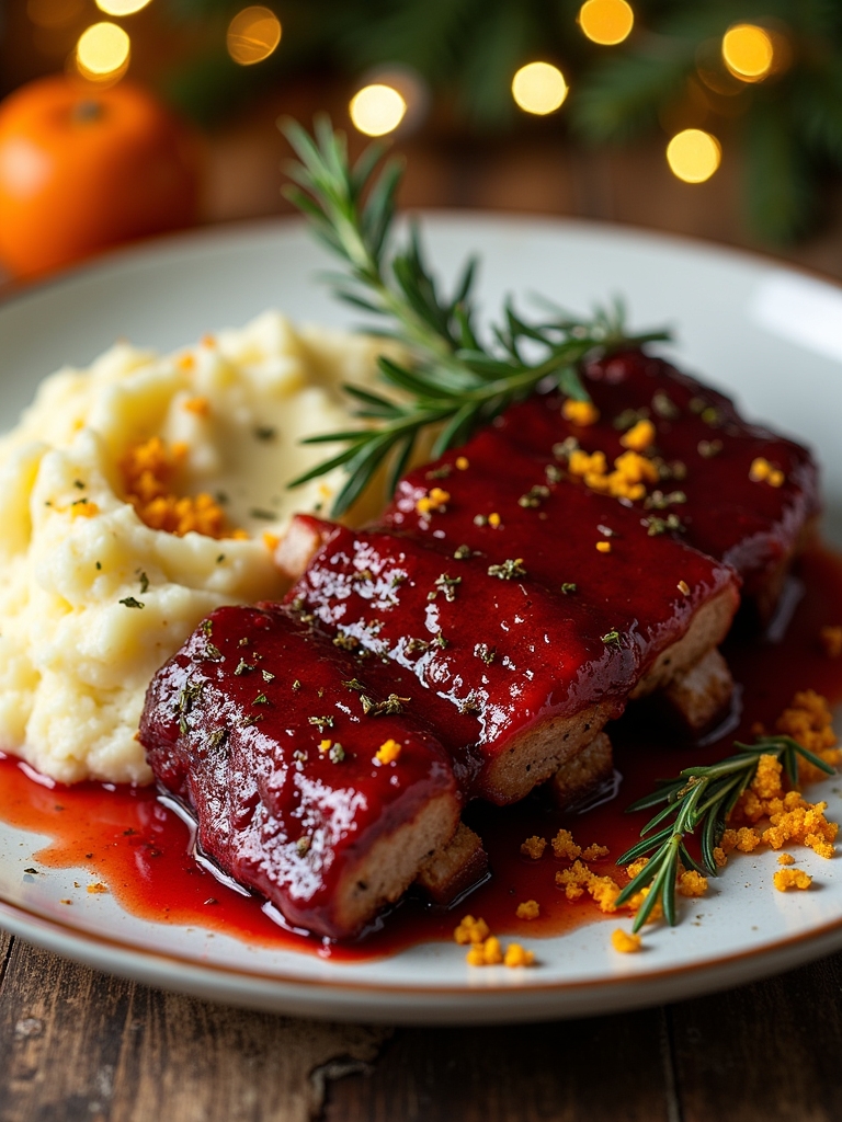 cranberry orange glazed pork ribs
