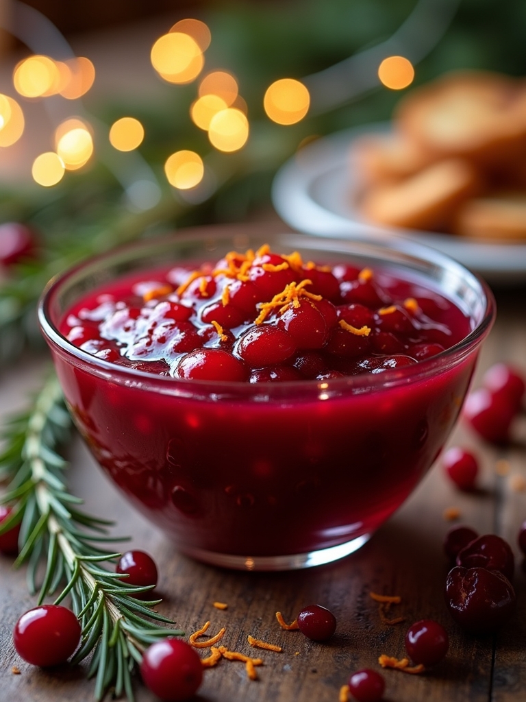cranberry sauce with orange zest