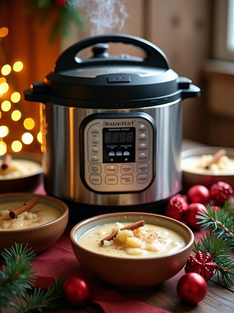 creamy eggnog rice pudding