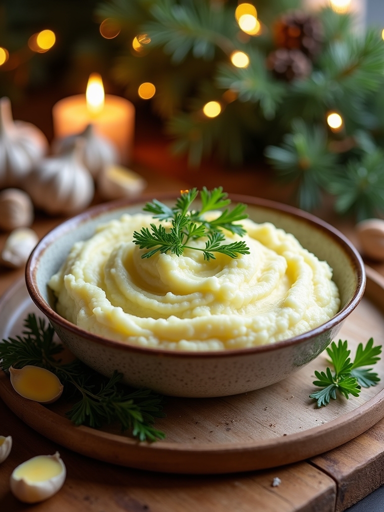 creamy garlic cauliflower mash