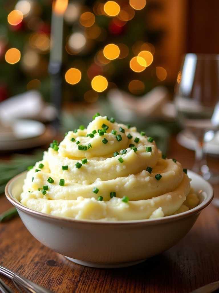 creamy garlic chive potatoes