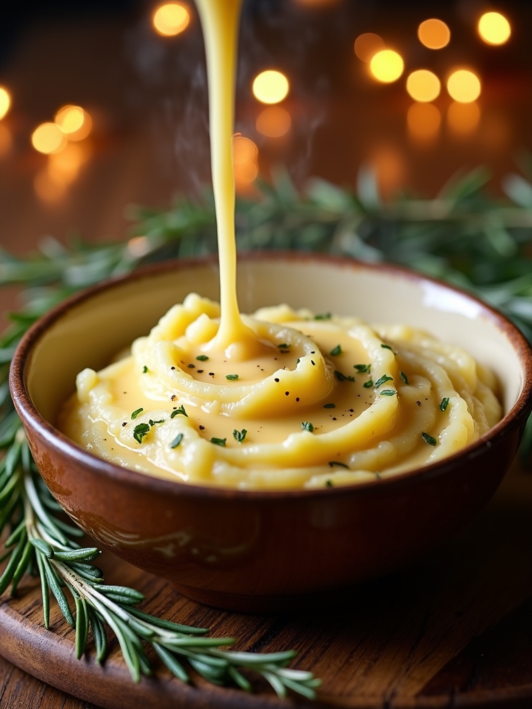 creamy garlic mashed potato gravy