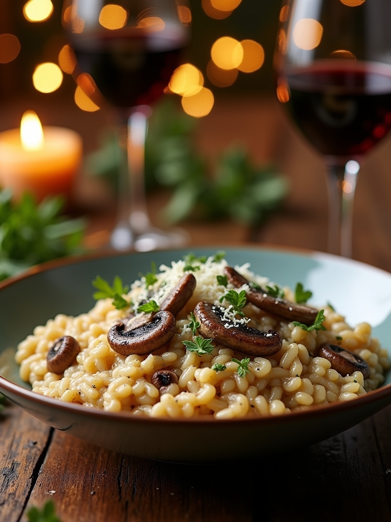 creamy wild mushroom risotto