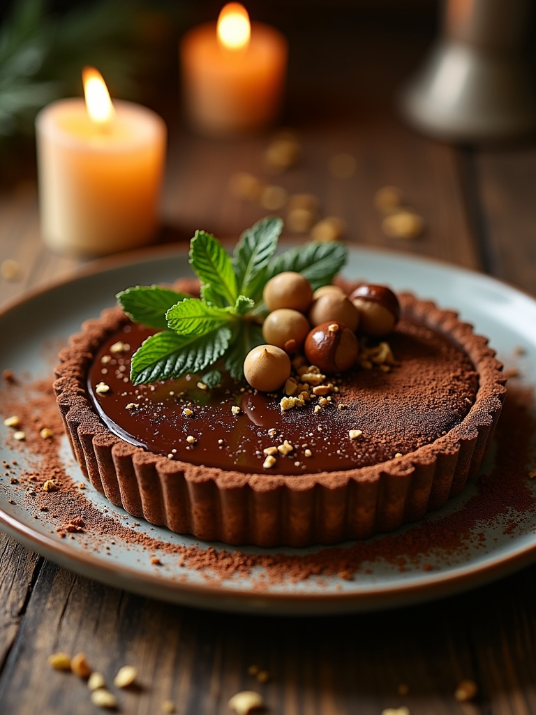 decadent chocolate hazelnut tart