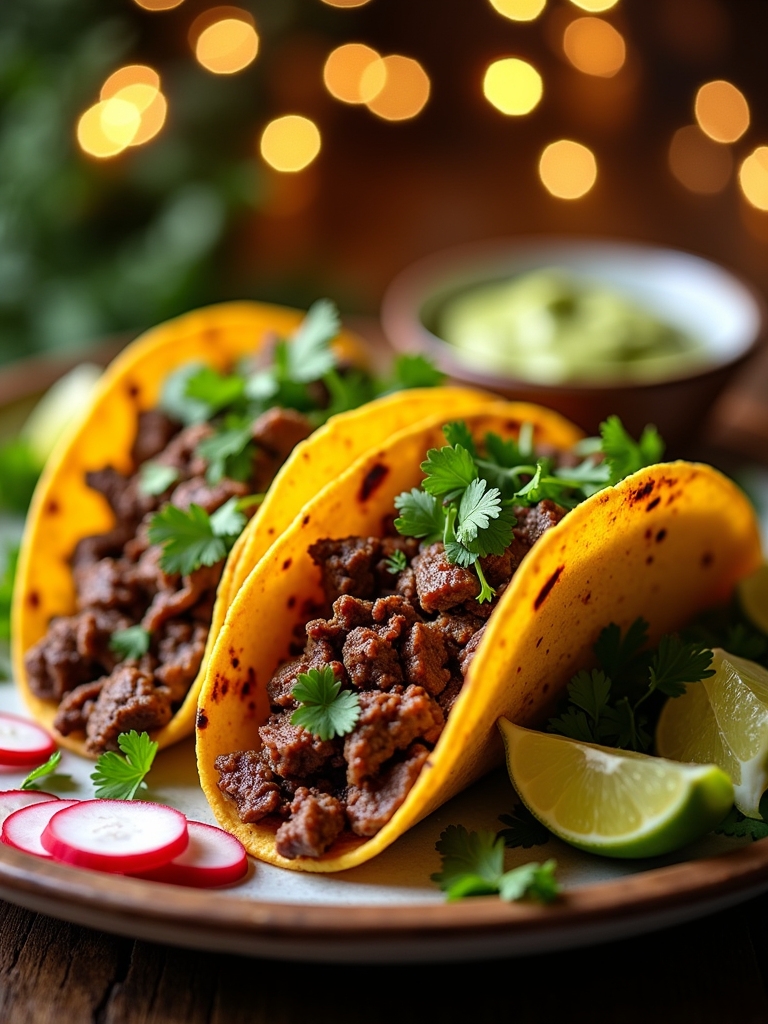 festive beef taco assembly