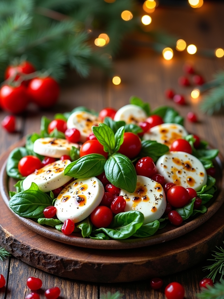 festive caprese salad twist
