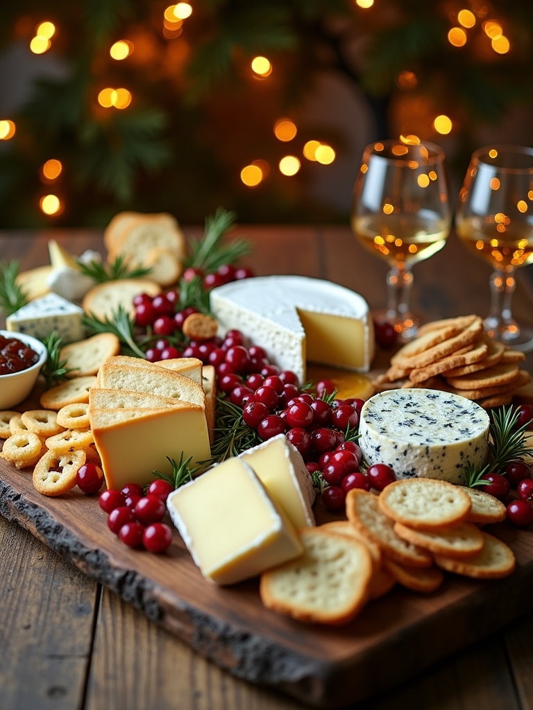 festive cheese board assembly