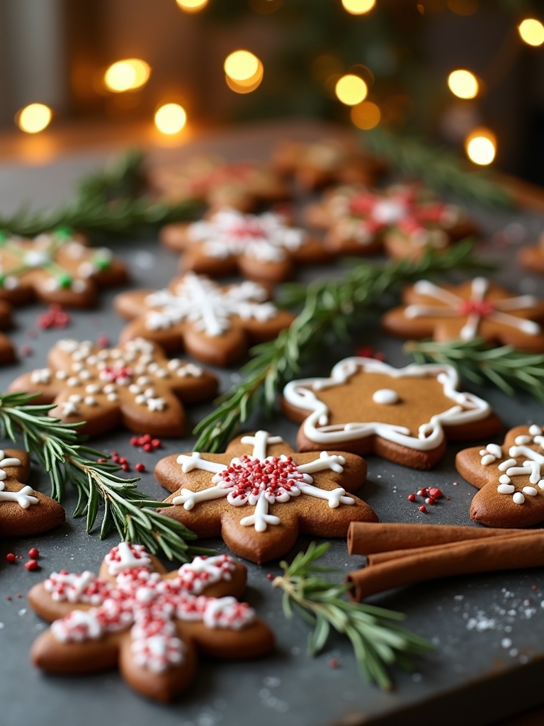 festive gingerbread cookie creation