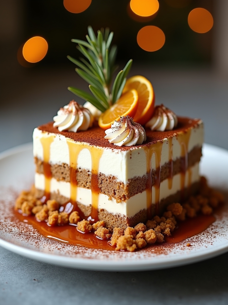 festive gingerbread tiramisu dessert