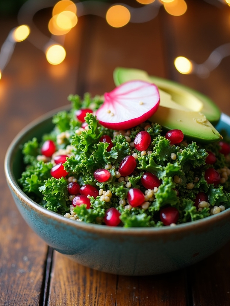 festive kale quinoa salad