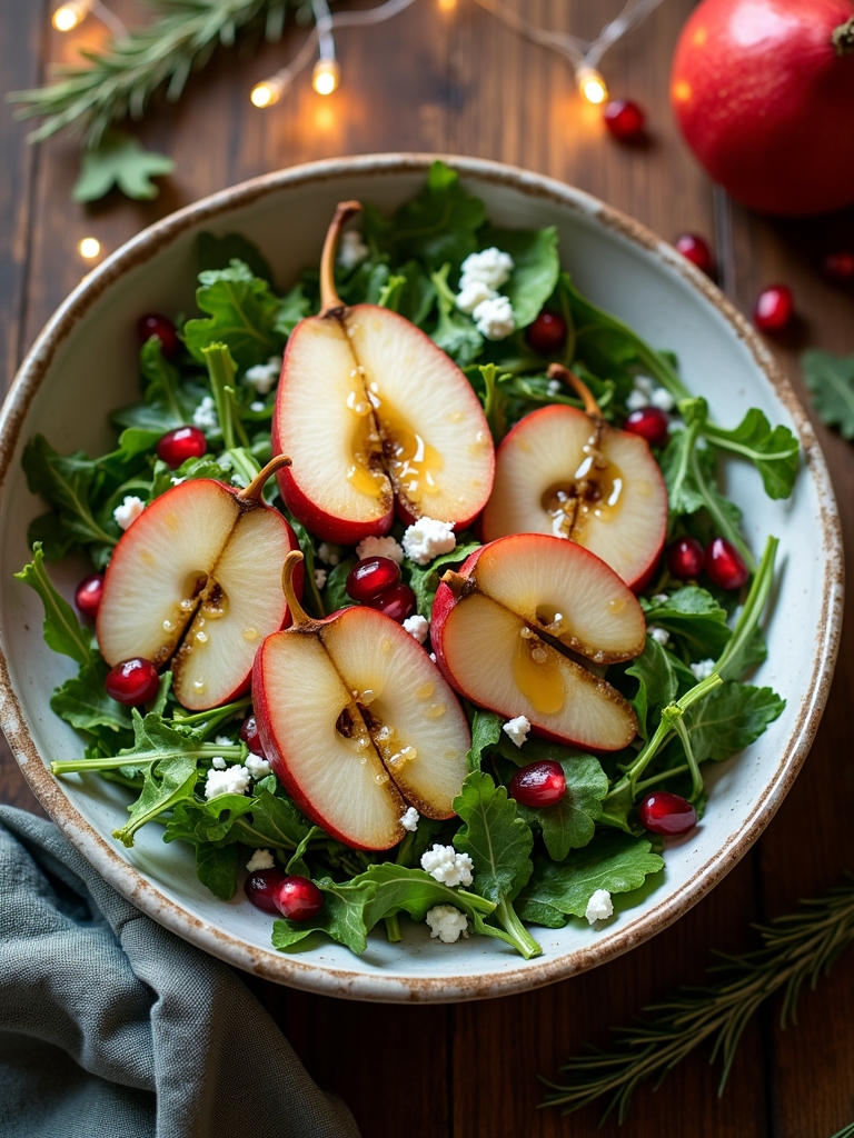 festive pear arugula salad