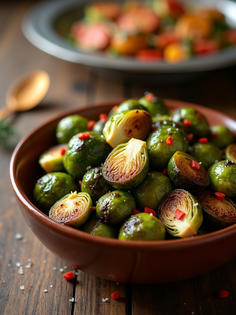 festive roasted brussels sprouts