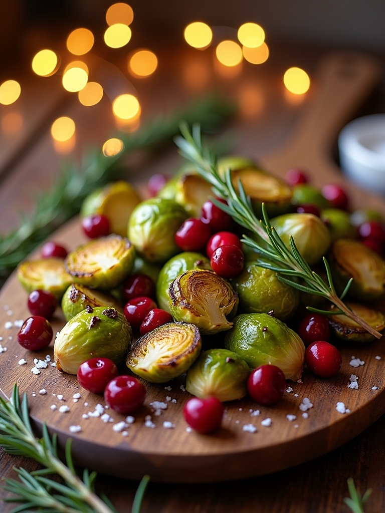 festive roasted brussels sprouts