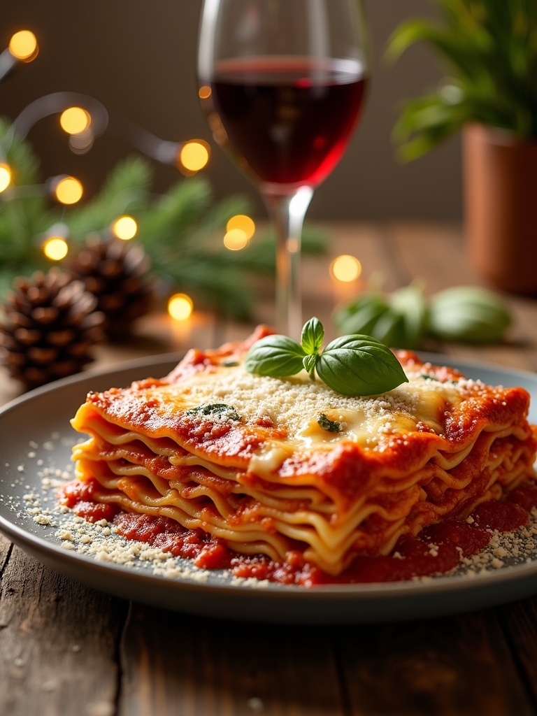 festive spinach ricotta lasagna