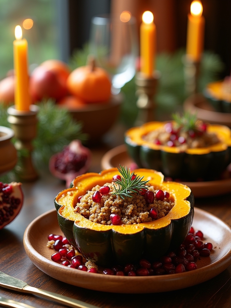festive stuffed acorn squash