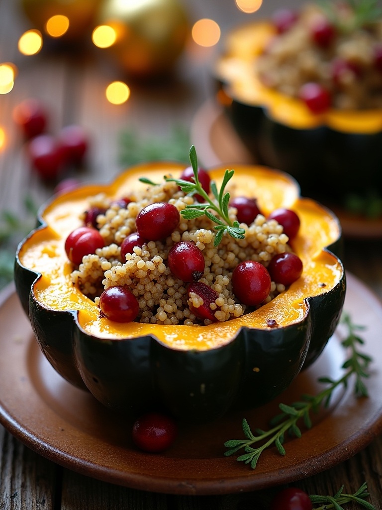festive stuffed acorn squash