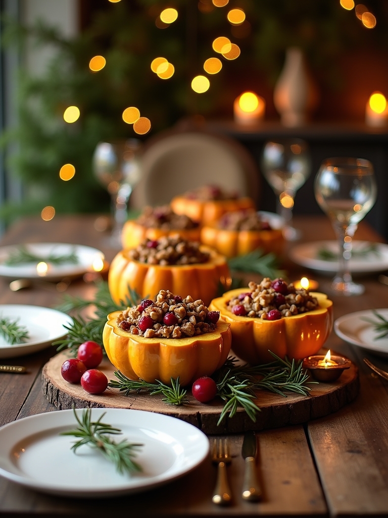 festive stuffed acorn squash