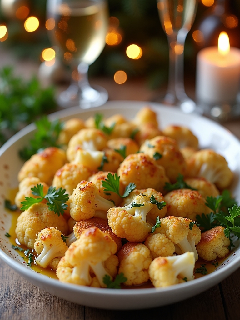 garlic parmesan roasted cauliflower delight
