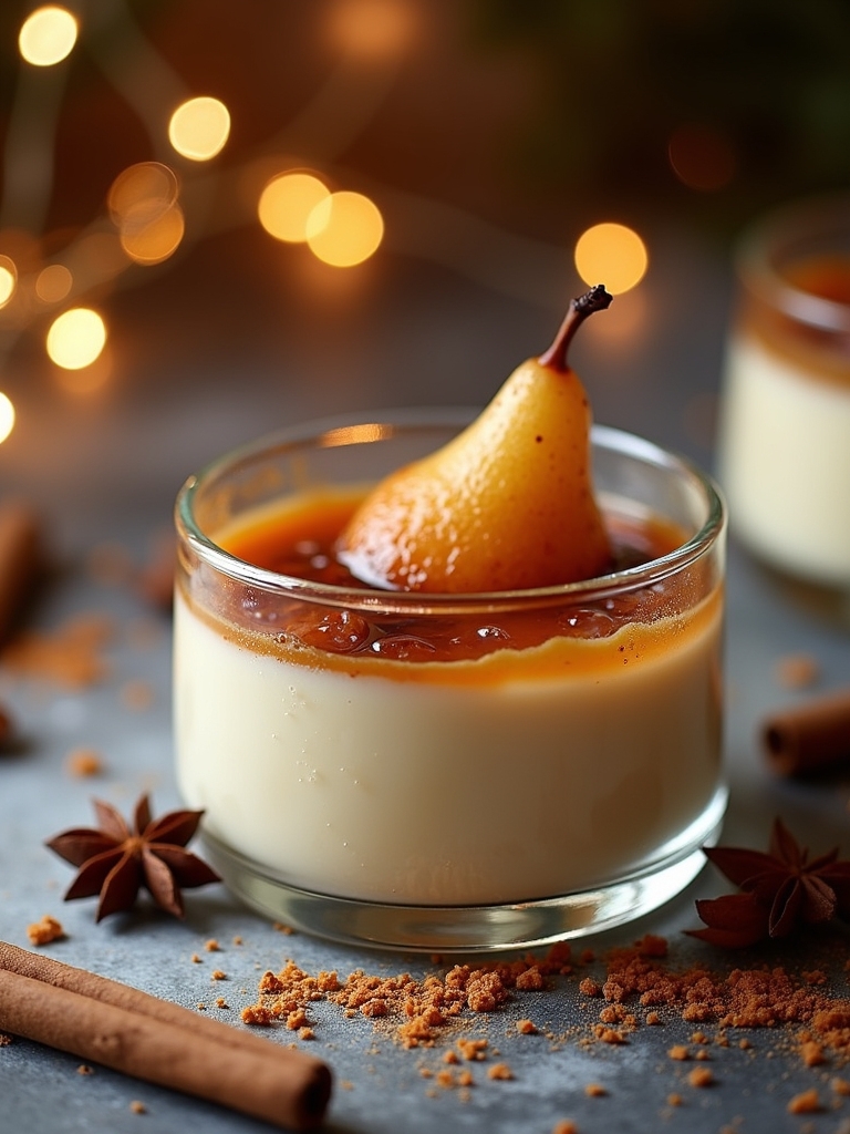 gingerbread panna cotta dessert