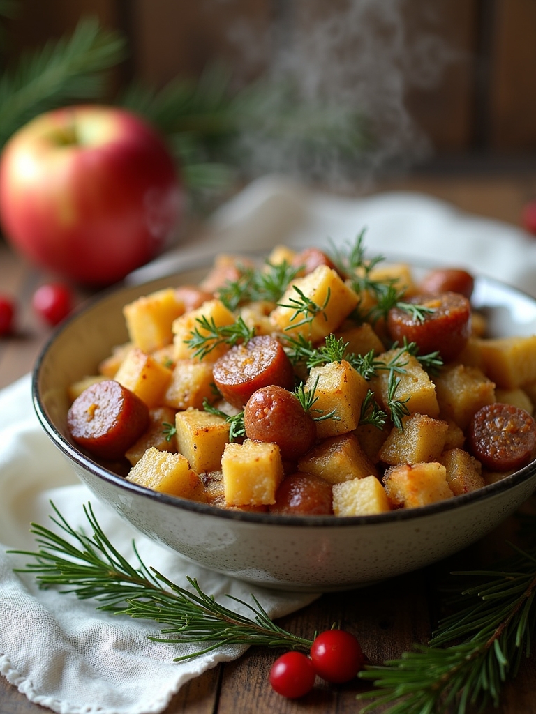 gluten free sausage apple stuffing