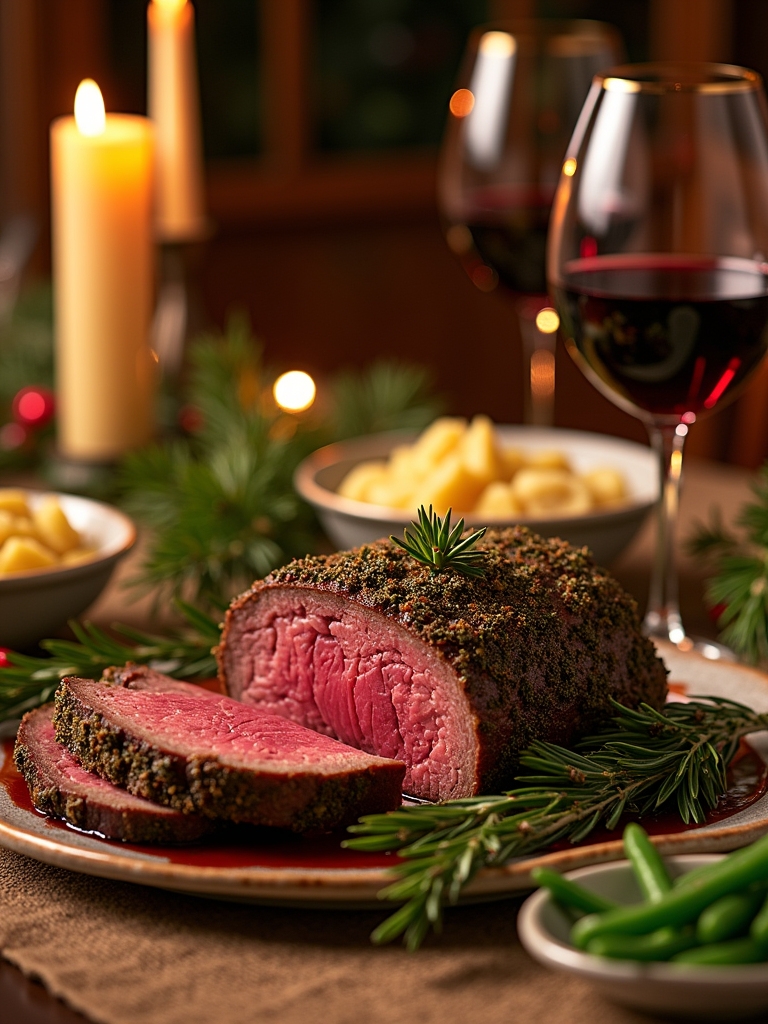 herb crusted holiday prime rib