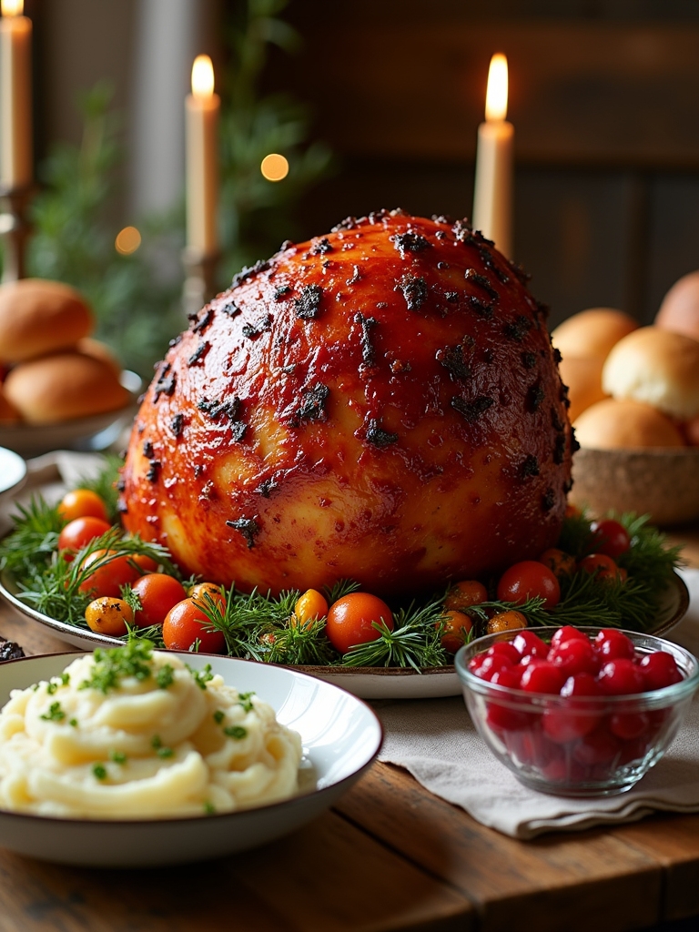 honey glazed festive centerpiece dish
