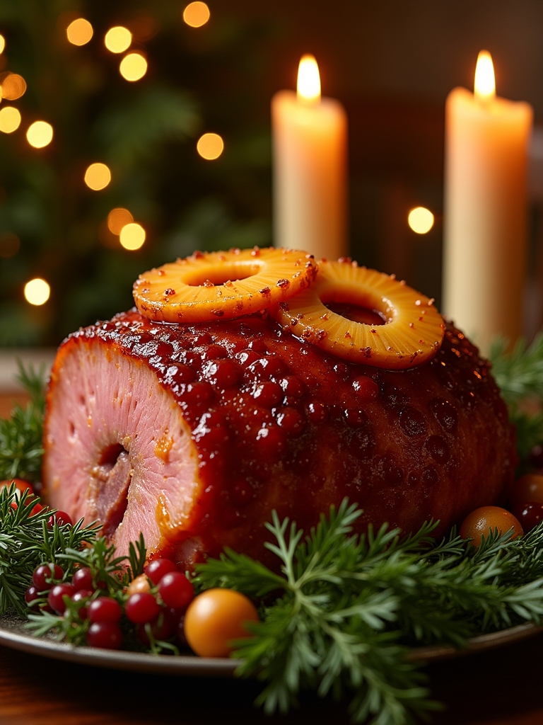 honey glazed ham centerpiece