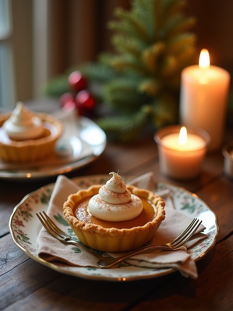 individual holiday pumpkin pies