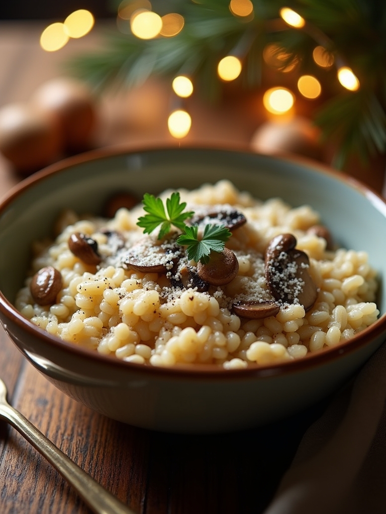 luxurious creamy mushroom risotto
